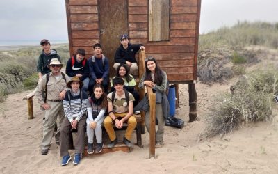 Eco Huellas hizo experiencia de aprendizaje en servicio en la costa atlántica de Río Negro