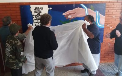 Inauguraron un mural sobre Malvinas realizado por estudiantes en Esquel