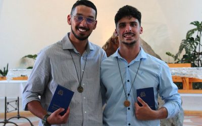 Los novicios Braian Fernández y Leonardo Díaz profesaron como Salesianos de Don Bosco