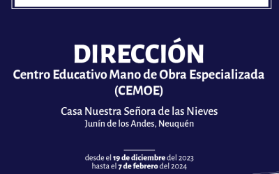 Junín de los Andes – Llamado a cubrir cargo