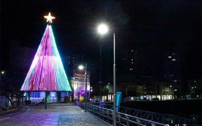 Vuelta de Rocha tiene su árbol de Navidad