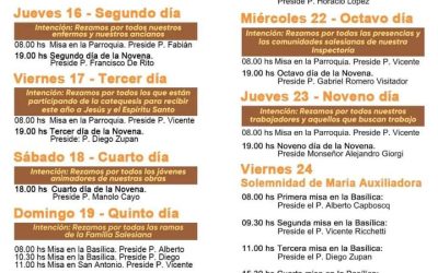 El Santuario María Auxiliadora de Almagro presenta las actividades de la novena de la Virgen Auxiliadora