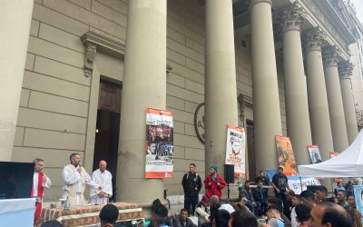 Zárate participó de diferentes celebraciones por los 50 años del martirio del P. Mugica