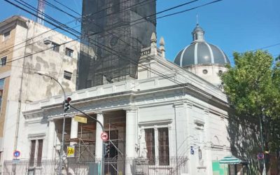 Comienzan los trabajos de pintura exterior del templo