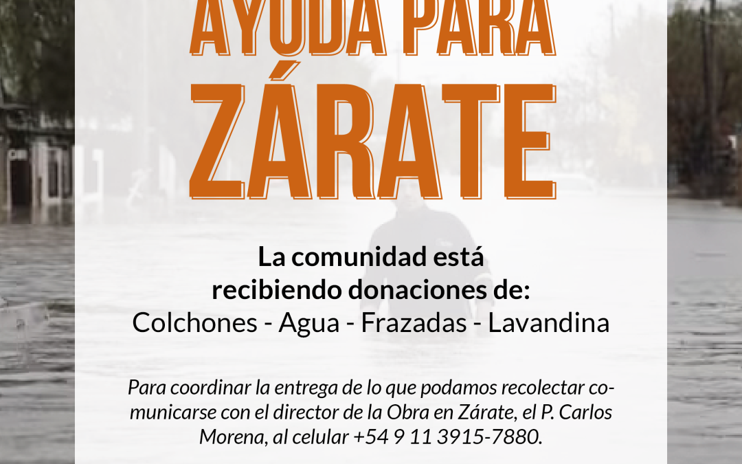 Gesto solidario a favor de los zarateños