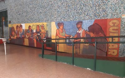 Un mural comunitario dedicado al Sistema Preventivo