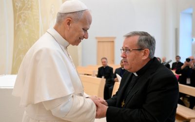 El Papa León XIV visitó la Casa Generalicia y presidió la misa en la Parroquia Sagrado Corazón