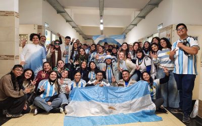Estudiantes de profesorado impulsan el clima mundialista iniciando sus prácticas profesionales