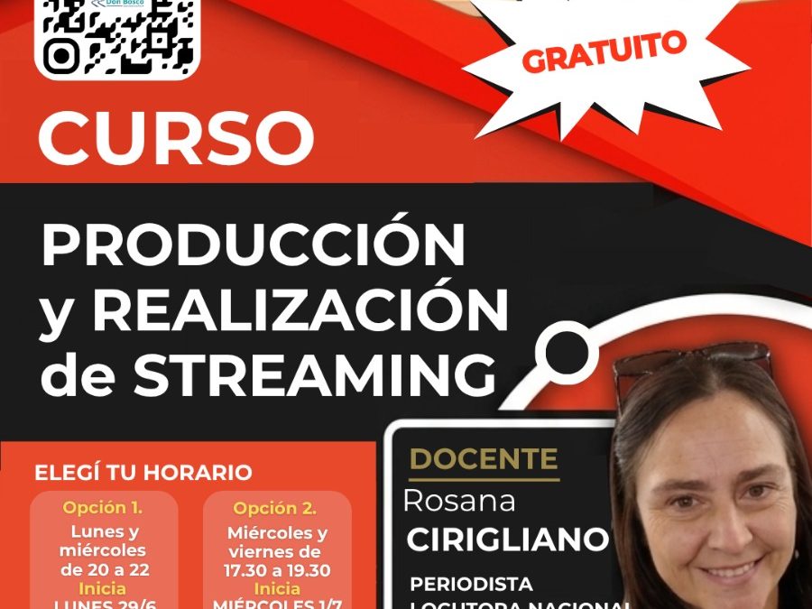 El Profesorado Don Bosco abrió la inscripción de un curso gratuito de producción y realización de streaming